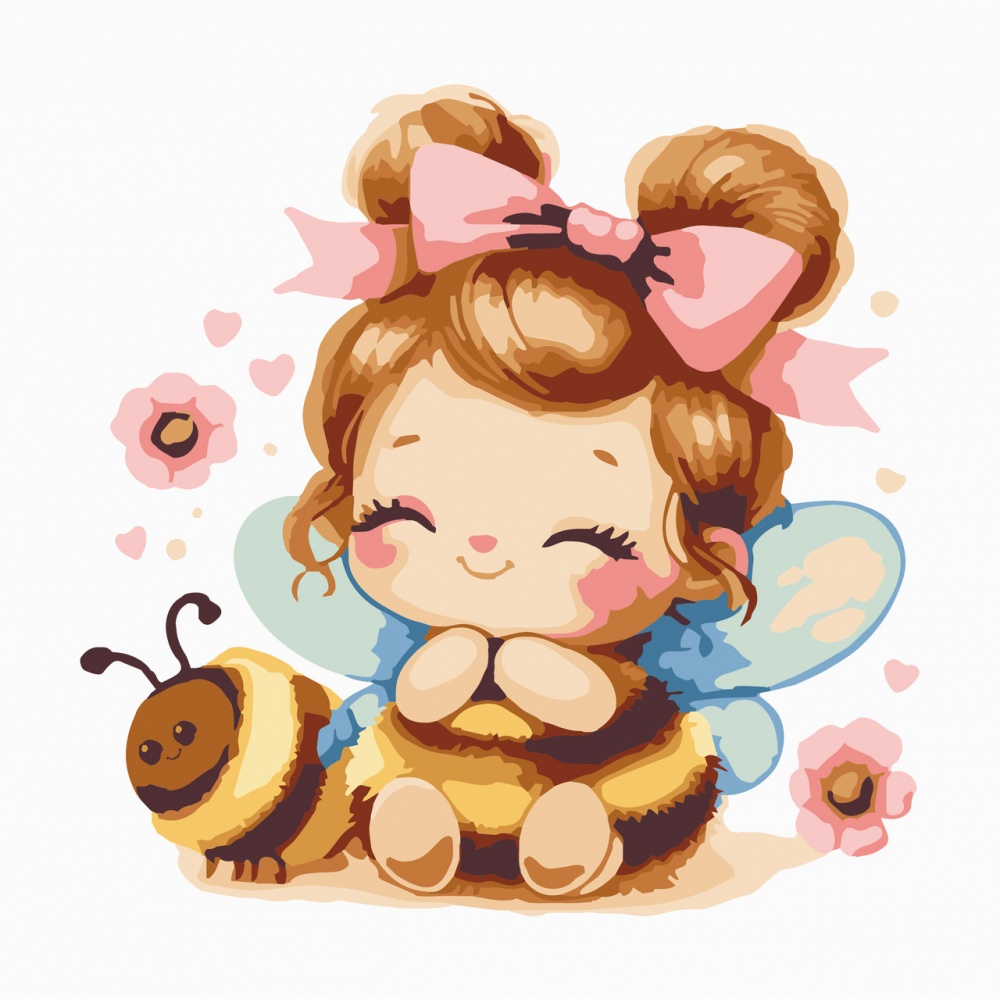 Набор для росписи на холсте Riviera Blanca Маленькая пчелка 25x25 см RB-1292