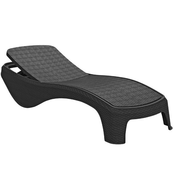 Шезлонг раскладной Keter Atlantic антрацит 74x197 см 