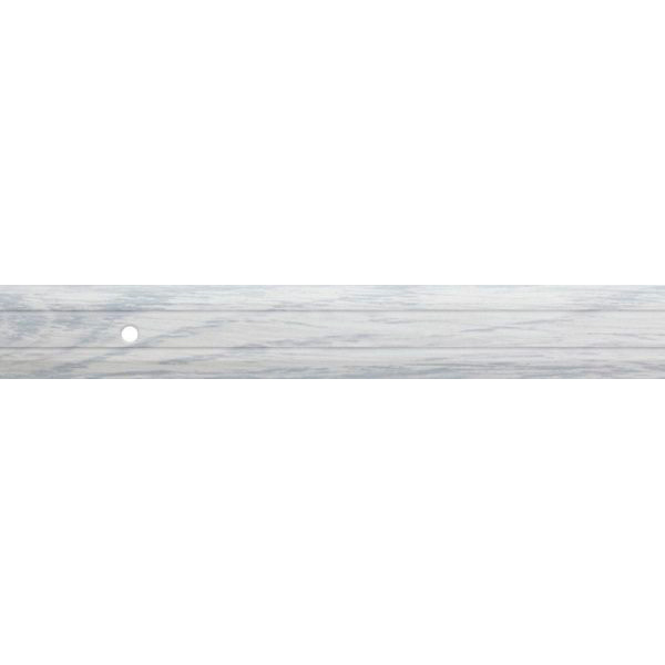 Профиль алюминиевый 5-А для напольного покрытия Лугалпроф гладкий с отверстиями 25x1800 мм дуб снежный 