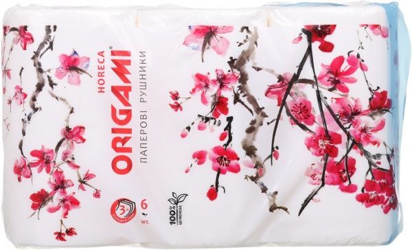 Бумажные полотенца Origami трехслойная 6 шт.
