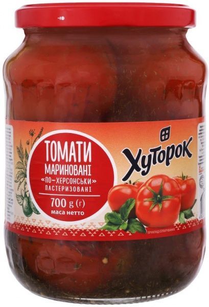 ТоматыХуторок маринованные 700 г