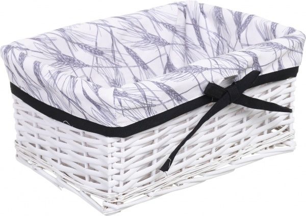 Кошик плетений Tony Bridge Basket з текстилем 35х25х16 см HQN20-2AB-4 