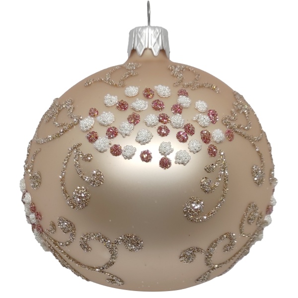 Шар новогодний 10060-3 80 мм шампань