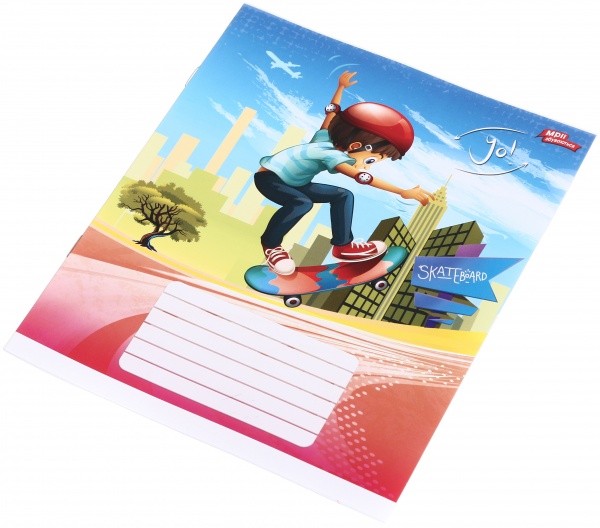 Зошит шкільний 12 аркушів у косу лінію в асортименті Мрії збуваються