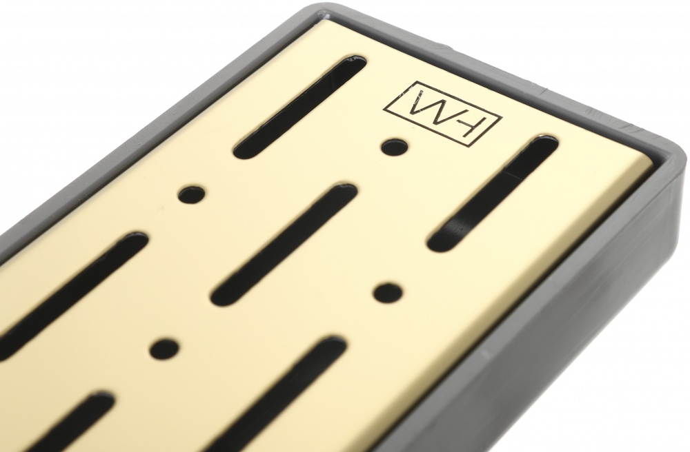 Душевой лоток Water House Душевой канал WATER HOUSE (корпус из пластиковый) L 60см, нержавеющая решетка цвет золотой