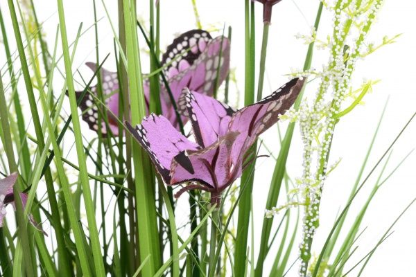 Растение искусственное сноп с фиолетовыми бабочками 60 см P50602-60