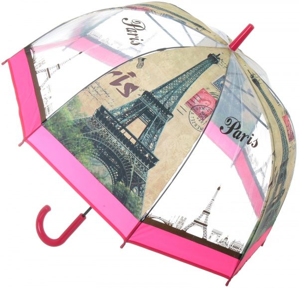 Зонт Урбанистика, трость, автомат красный 