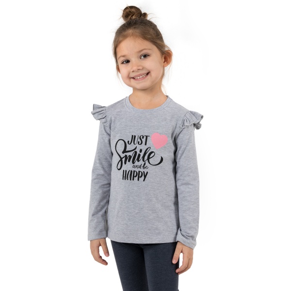 Джемпер для девочки Funtime Smile р.122 серый 