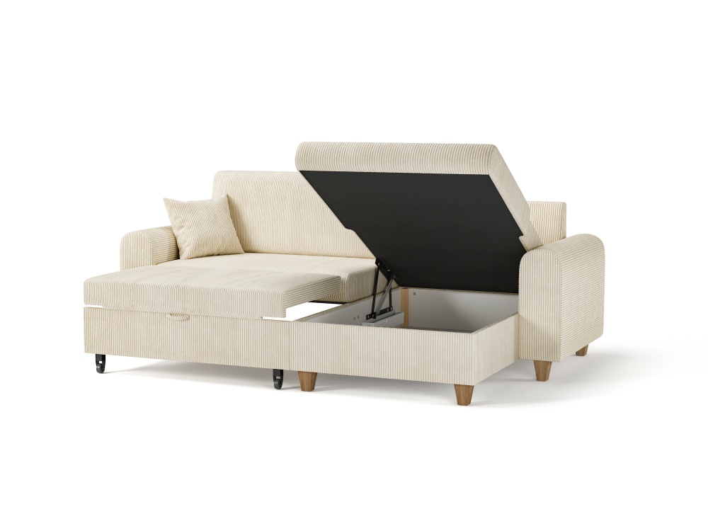 Ліжко-диван кутовий Меблі Прогрес КОРД бежевий 2360x1540x950 мм