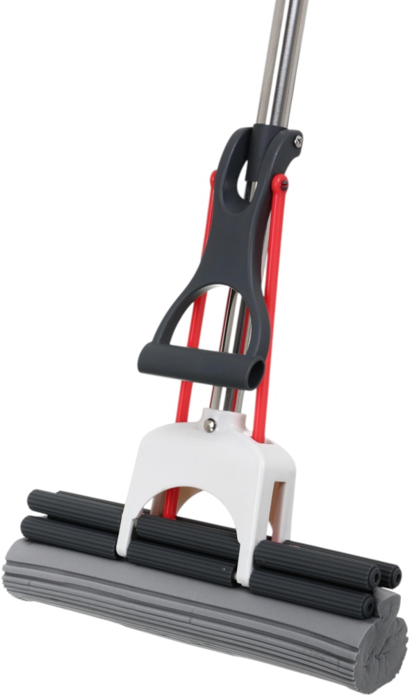 Швабра з губкою-валиком для підлоги OBERY Slideway з повійним віджимом 27 см сірий