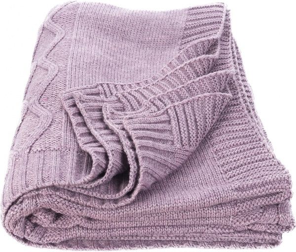 Плед вязанный Carmel 140x180 см сиреневый SoundSleep 