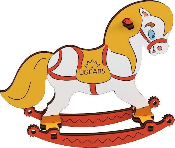 Раскраска UGEARS Конык-качалка