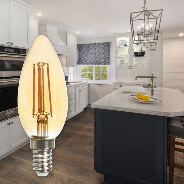 Лампа светодиодная FIL LB-58 C37 4 Вт E14 2200 К 230 В желтая 