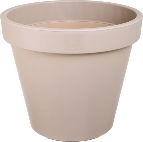 Горшок для цветов 80 см круглый бежевый 