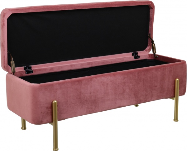 Сундук-пуф Marseille 110х42х42 см роуз голд 