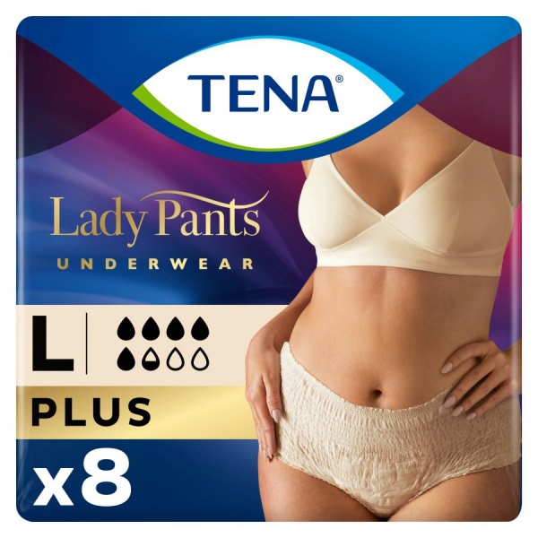 Трусы урологические для женщин Tena Lady Pants Plus Creme Large 8 шт.