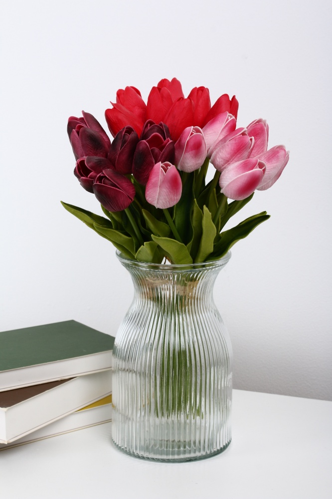 Ваза стеклянная Sensio Lines 20 см прозрачная 20 vertical stripes