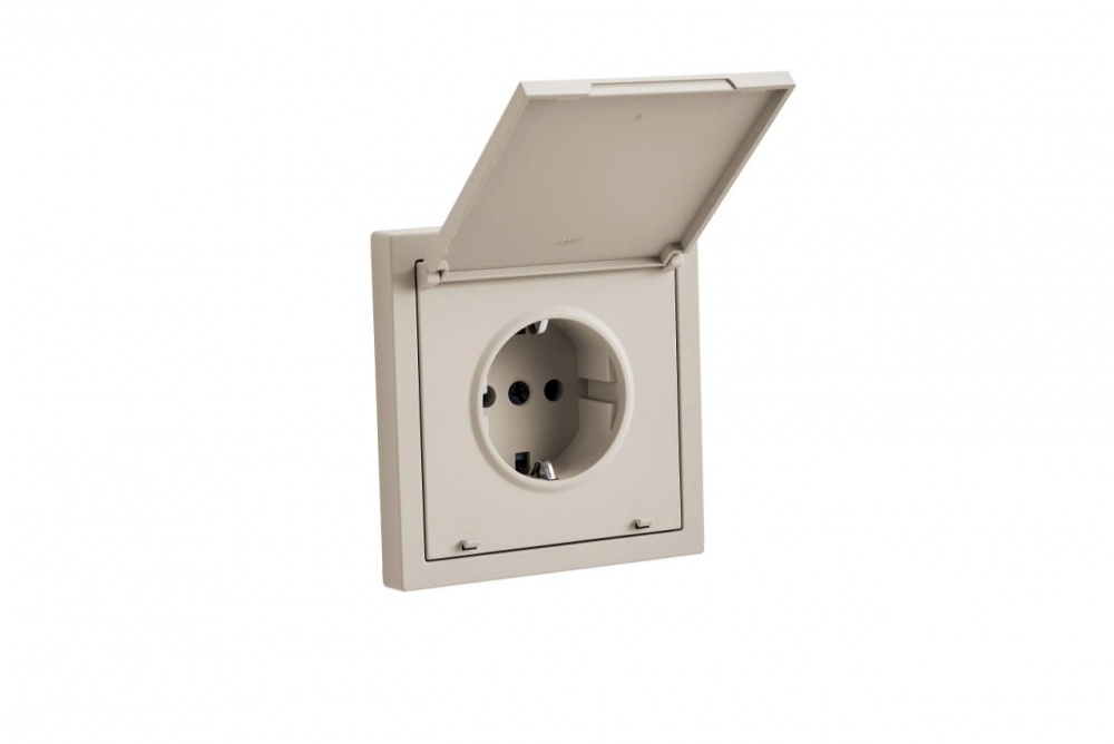Механизм розетки бытовая с заземлением HausMark Juna IP20 песочный/бежевый 7041-1888U2-123BQC