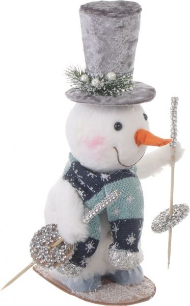 Декорація новорічна Сніговик на лижах 15х28 см EPI-7066021