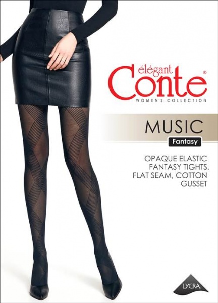Колготки женские Conte Fantasy Music р. 4 nero