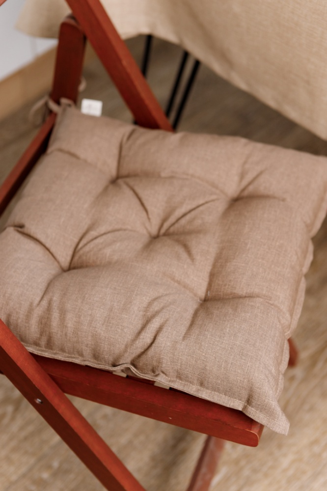 Подушка на стул 40х40 Корица Коричневая Прованс