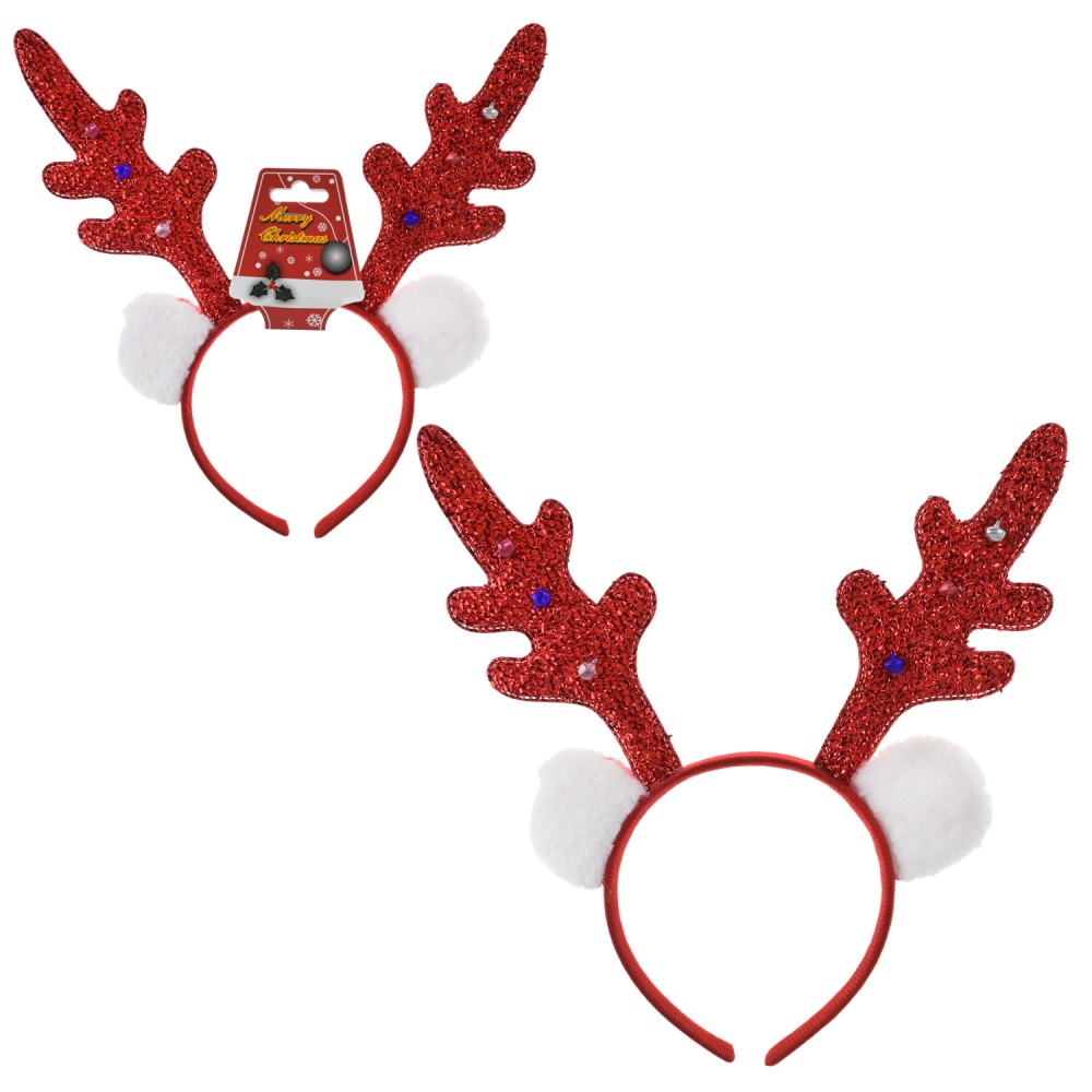 Аксессуар для карнавала Shantou Обруч с оленьеми рожками в ассортименте