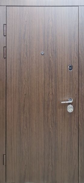 Дверь входная Булат Гарант гладкая 156 Уличная дуб темный 2050x850мм левая