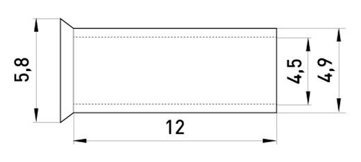 Наконечник втулочный E.NEXT e.terminal.stand.en.10.12 неизолированный 10 кв.мм 100 шт. 