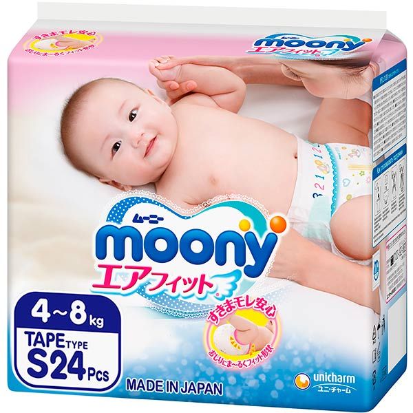 Підгузки Moony S 4-8 кг 24 шт