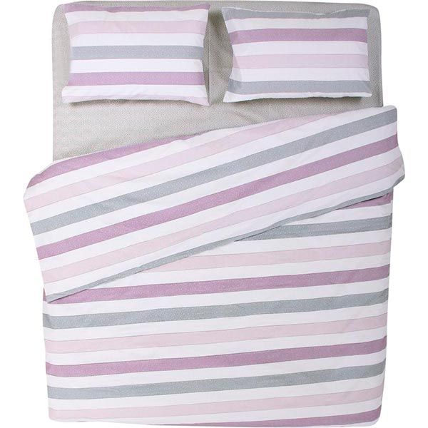 Комплект постільної білизни Смужка 2,0 рожевий La Nuit 