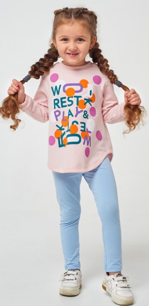 Джемпер для девочки Smil р.98 кремово-розовый 116553 