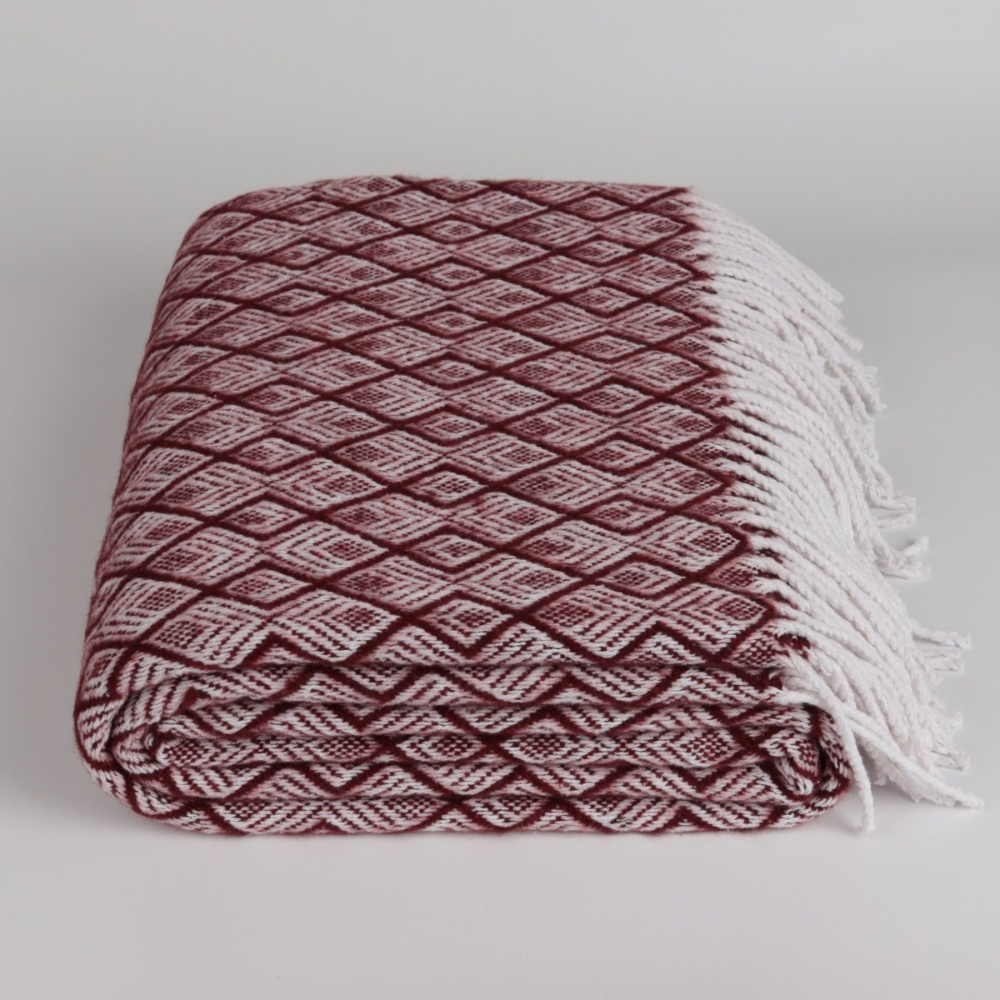 Плед Жасмин 140x200 см бордовий Вултекс-С