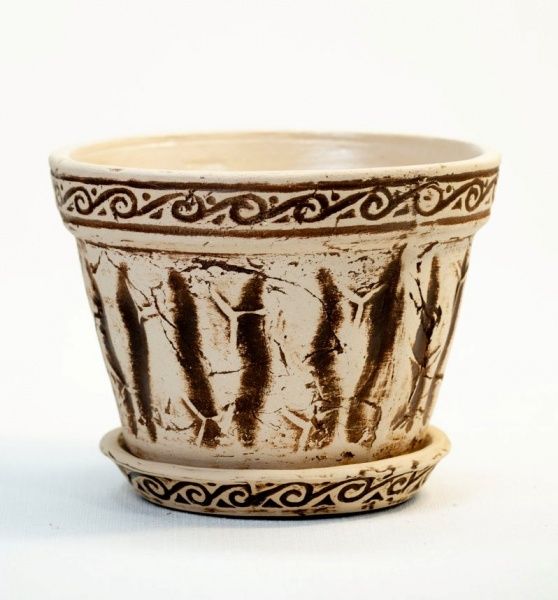 Горщик керамічний Текіла №1 круглий 5,5л бежевий 