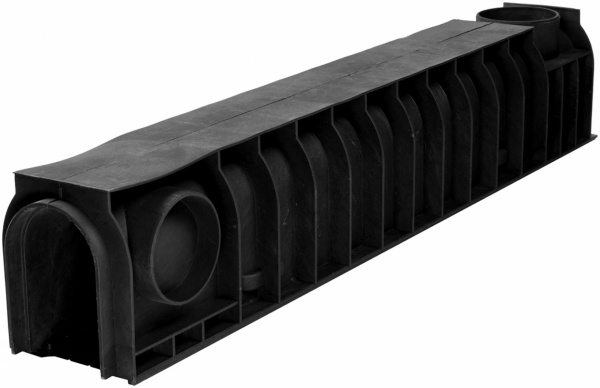 Желоб пластиковый Gidrolica с решеткой чугунной и креплением класс С