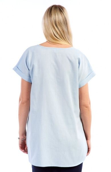Блуза-туника Эдельвика 1051-18/00 р. L голубой 