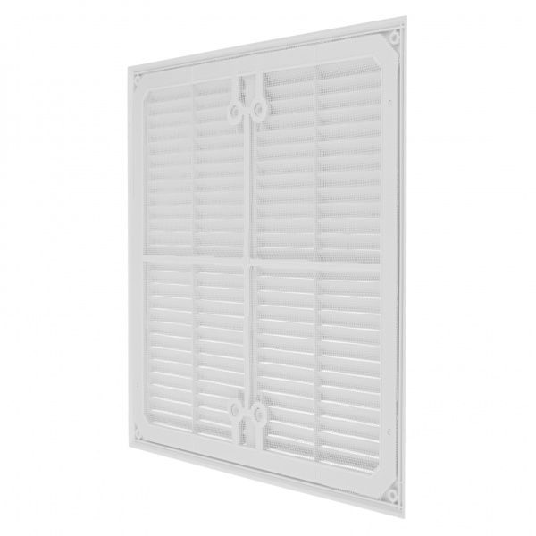 Решетка для вентиляции MiniMax с сеткой против насекомых 300 х 300 мм (1121) пластик белый 