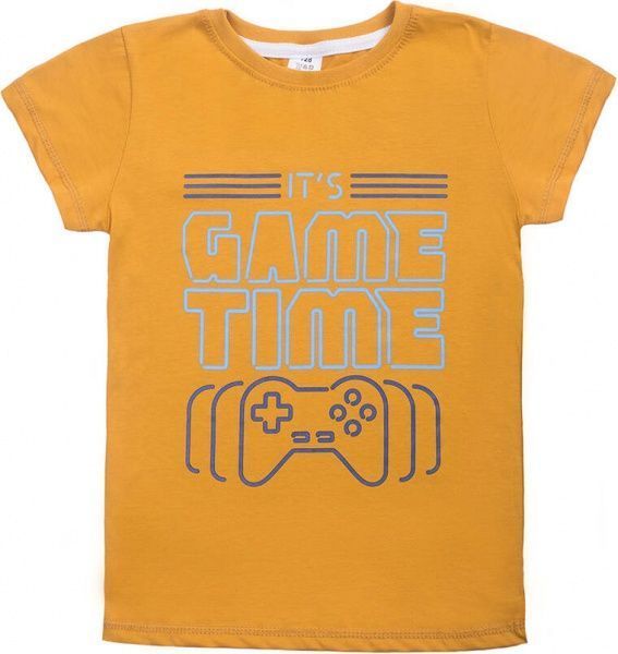 Футболка для мальчиков Luna Kids с принтом Game Time р.116 желтый 