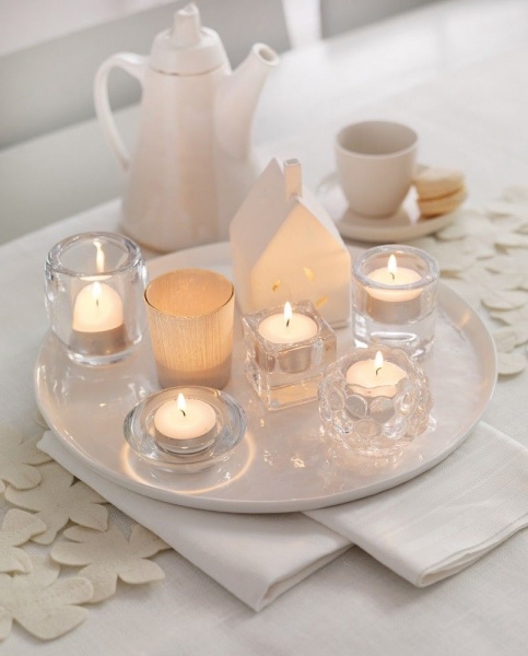 Подсвечник стеклянный круглый прозрачный 2х7,4 см Bolsius