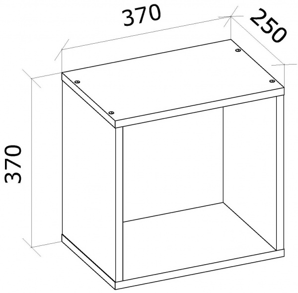 Полиця Грейд Адель 370x370x250 мм німфея альба 