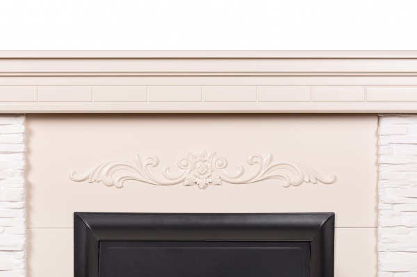 Каминокомплект ASTRA FLAME Марсель white + INVER BLACK