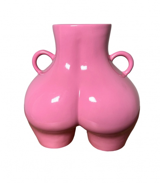 Ваза керамическая Nana ceramics Ким 25 см розовый глянец 