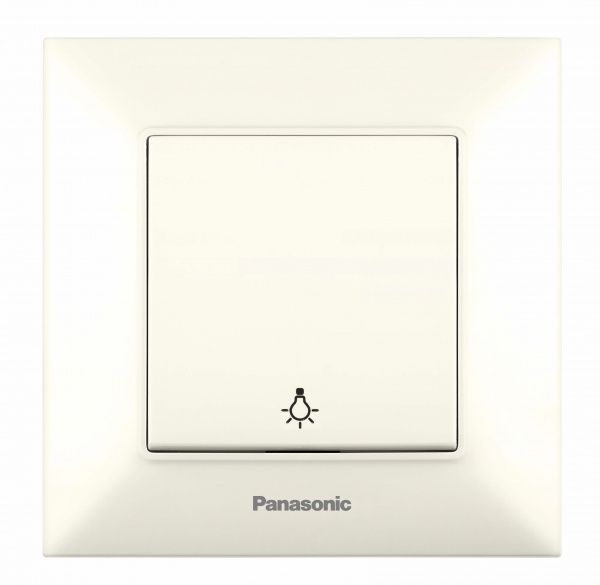 Выключатель кнопочный одноклавишный Panasonic Arkedia Slim 10 А 250В кремовый 480100206