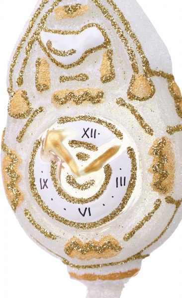 Іграшка на ялинку Годинник з шишкой 22 см 