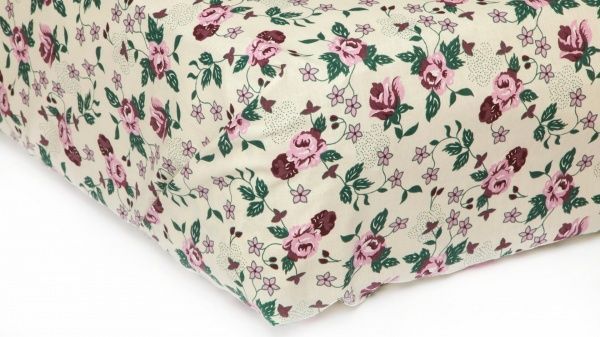 Простирадло Троянда на резинці 145x215 см різнокольоровий Прованс 