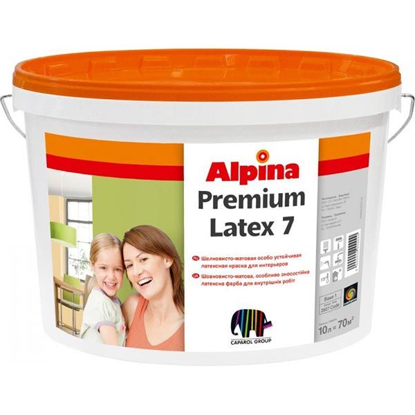 Краска Alpina Premiumlatex 7 В1 10 л