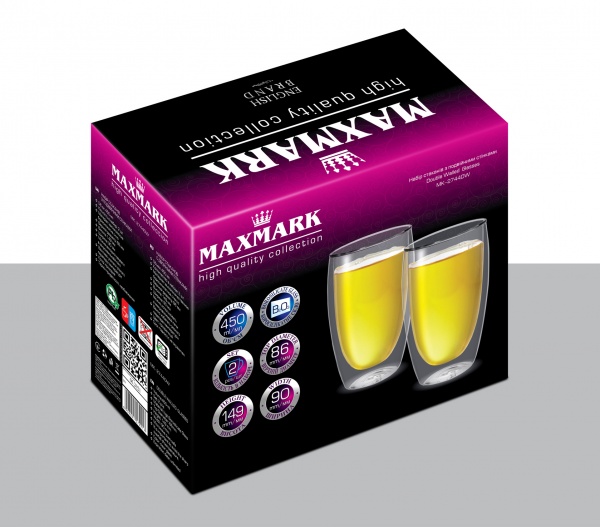 Набор стаканов Circle MK-2744DW 450 мл 2 шт. Maxmark 