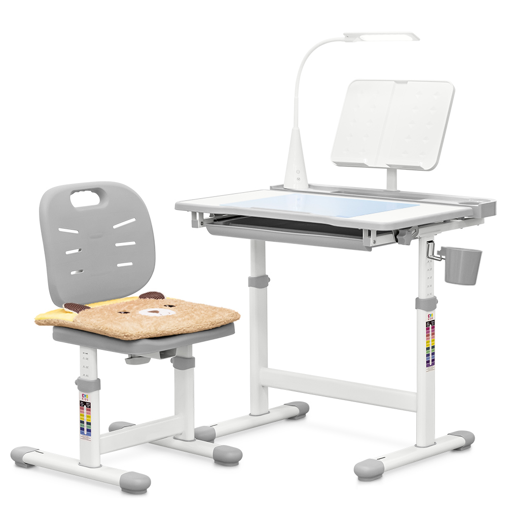 Комплект парта и стул-трансформеры Hommex Evo-kids Evo-17 G Ergo серый