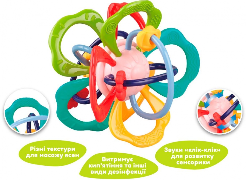 Игрушка Kiddi Smart прорезыватель Kiddi Smart Красочный цветок DM321-UA