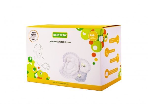 Лактаційні вкладки в бюстгальтер Baby Team 60 шт.