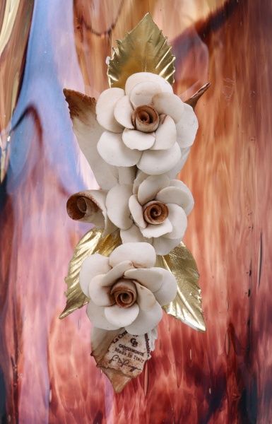 Ваза стеклянная коричневая Tulipano Star 21x21x44 см VS2703/BRWS/9 White cristal